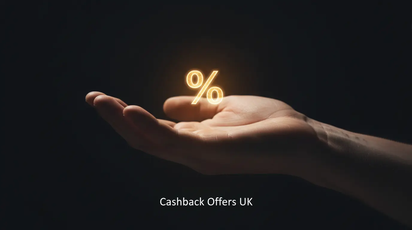A hand receiving a percentage-back symbol above an open palm representing casino cashback return